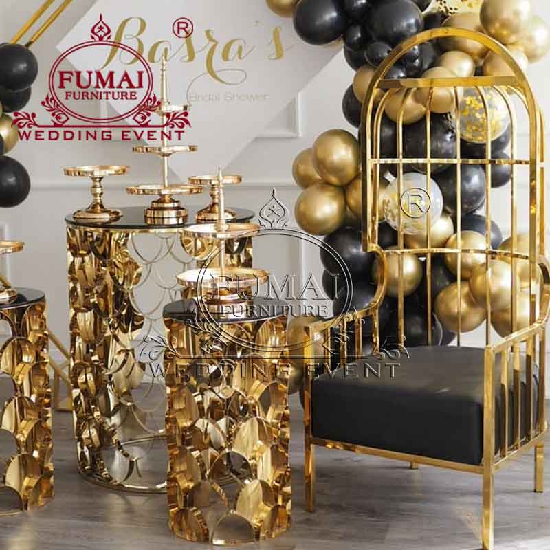 Elegant Gold Birdcage Chairs