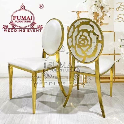 Leather Dining Chair Gold Legs