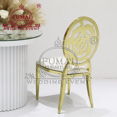 Leather Dining Chair Gold Legs