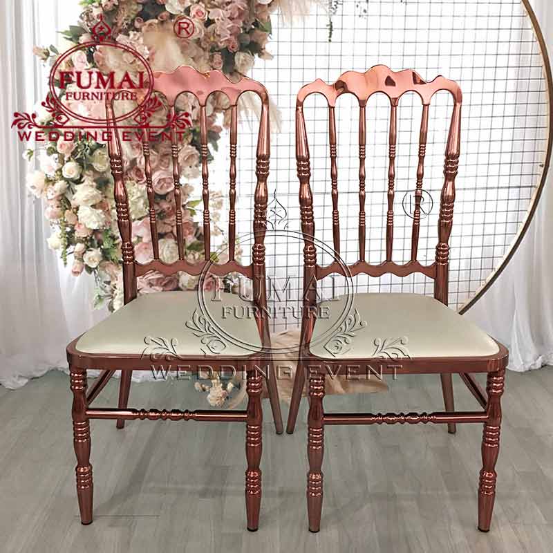 Rose gold event chair