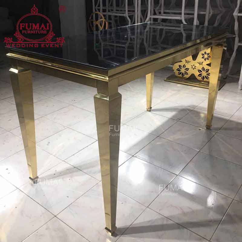 Rectangular bar table stainless steel for dining - Fumai