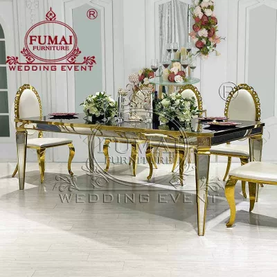 Mirrored dining table