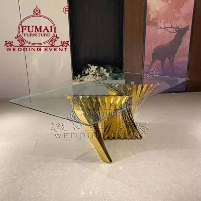 Event Glass Top Hotel Table