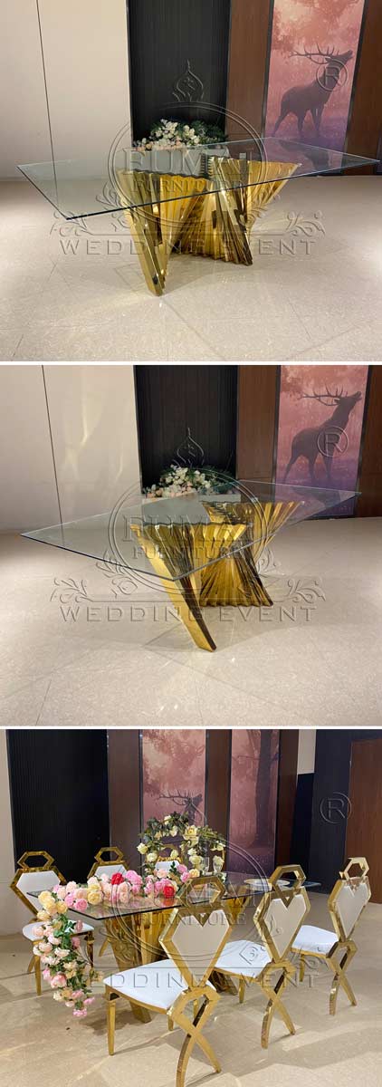 Event Glass Top Hotel Table