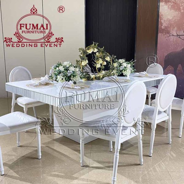 Rectangle Wedding Tables All White Design - Fumai Furniture