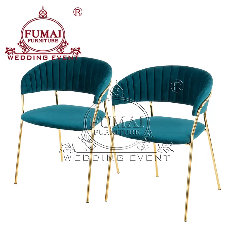 Teal velvet chair