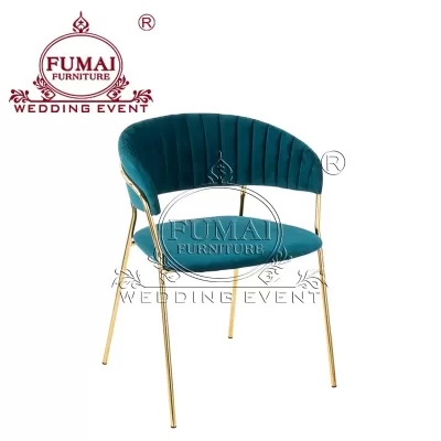 Teal velvet chair