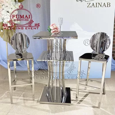 Silver Bar Stool