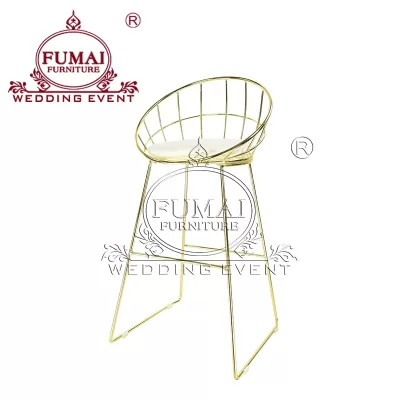 Gold Wire Bar Stool