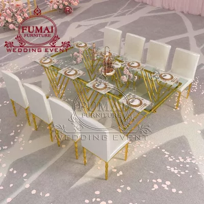Event wedding glass table