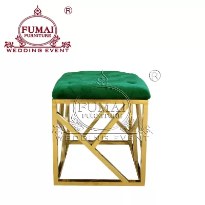 Green Velvet Ottoman