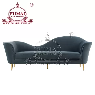 Plato grey velvet sofa