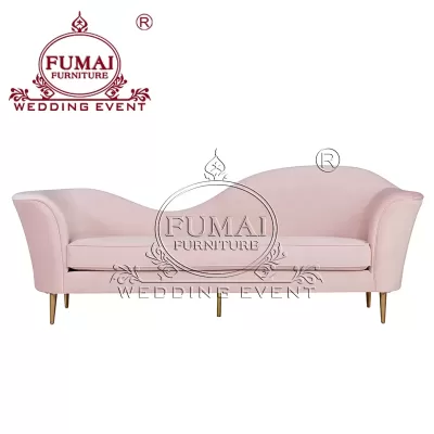 Plato Blush Velvet Sofa