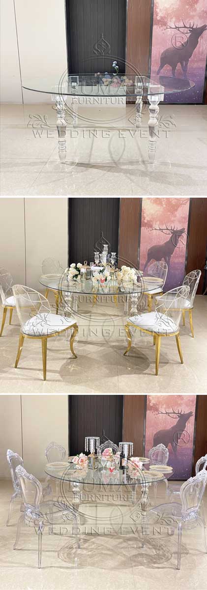 Round Acrylic Dining Table