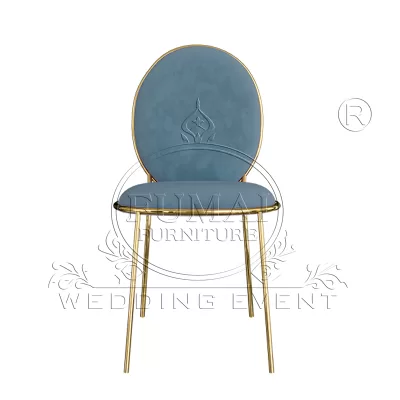 Fog blue velvet chair