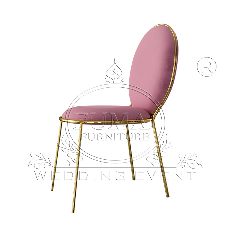 Pink velvet dining chair for fairytale wedding Fumai