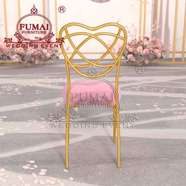 Wholesale Banquet Chairs With Pink Velvet Cushion-Fumai