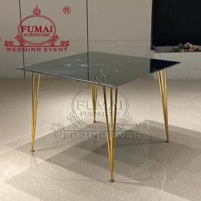 Square mirror dining table