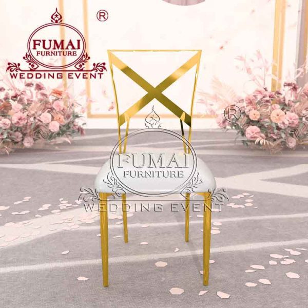 Metal X Back Dining Chair Elegant Design Fumai Furniture
