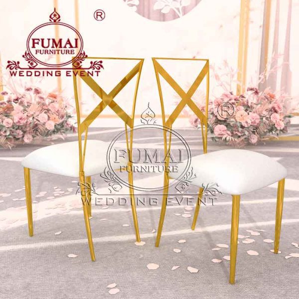 Metal X Back Dining Chair Elegant Design Fumai Furniture