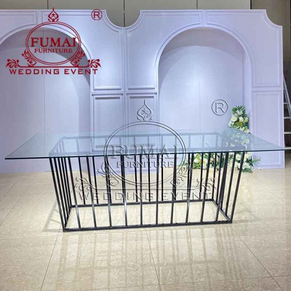 Restaurant supply tables black iron metal base Fumai