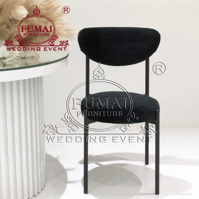 Black upholstered dining chair