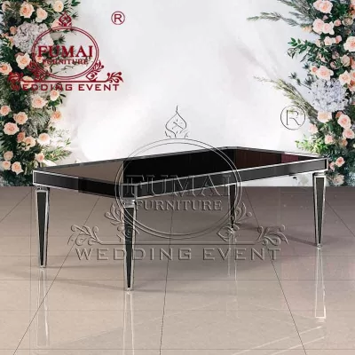 Black banquet table