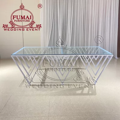 Glass Top Dinner Table