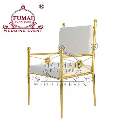 Gold Stainless Steel Chair