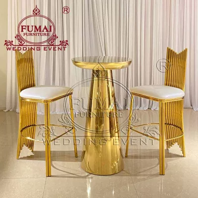 Gold Round Cocktail Table