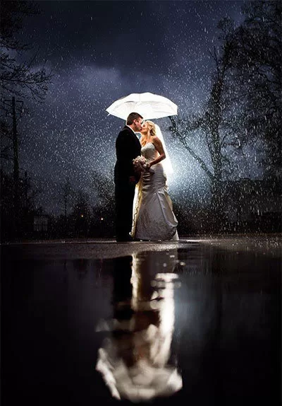 An Intimate Rainy Day Wedding