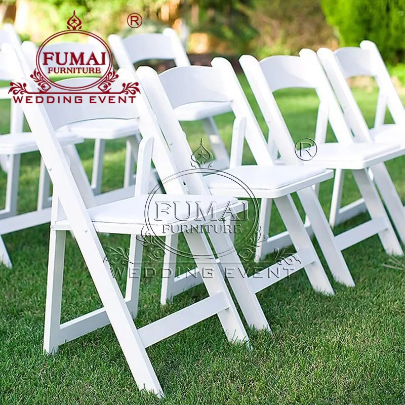 White Padded Folding Chair