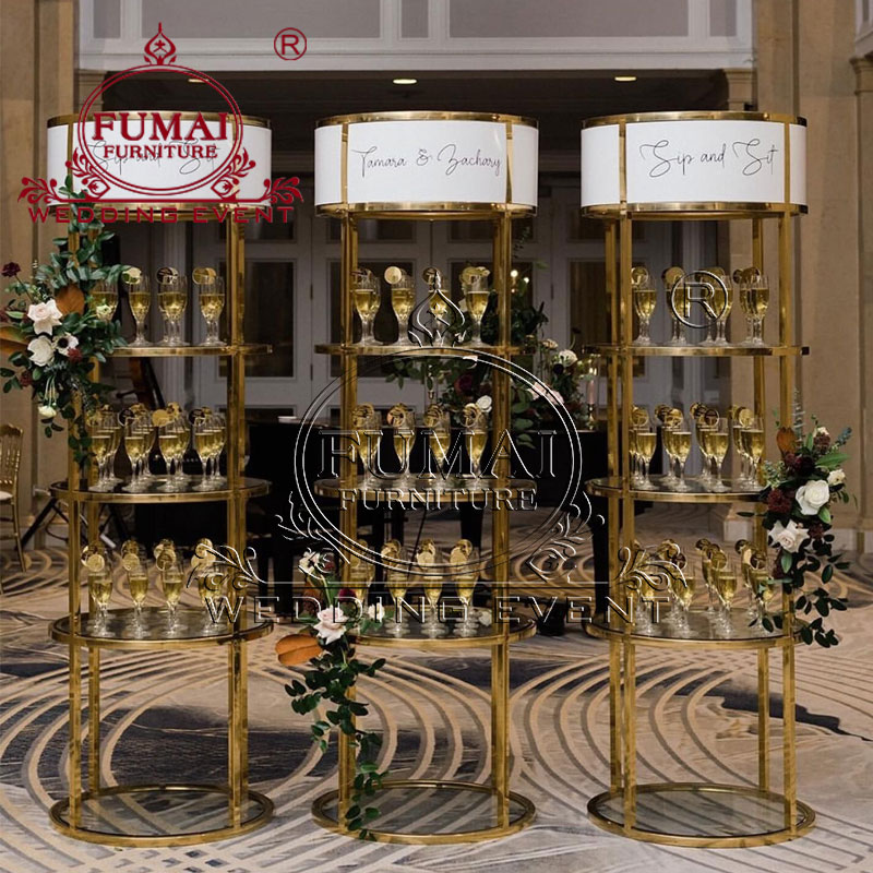 Showcasing Sophisticated Champagne Rack
