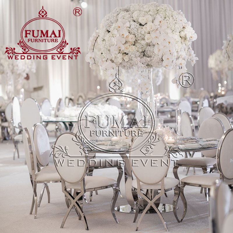 Silver Stainless Steel Wedding Furniture