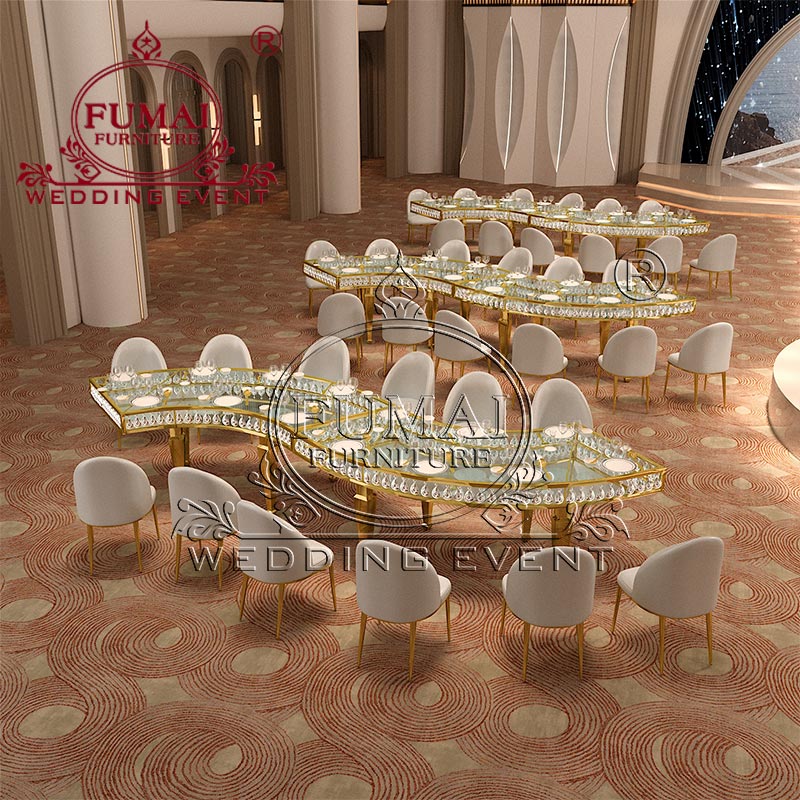 Curved Dining Table Set